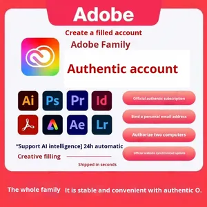 Compte authentique <span class=keywords><strong>PS</strong></span> pour Suite 2025 prenant en charge la remplissage génératif pour les applications graphiques et multimédias Adobe All Apps - Product Image 2