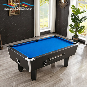 Mesa de billar de pizarra de 7 pies con funcionamiento a monedas, cuerpo de MDF, juego clásico de billar y snooker para sala de juegos, uso comercial, logotipo personalizado XSS-TBSH XSS-TBSH XSS - Product Image 1