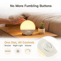 Machine d'aide au sommeil intelligente HiFiD avec simulation du lever du soleil, lumière de réveil contrôlée par application, machine à bruit blanc, réveil de chevet