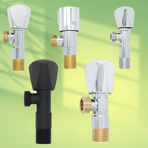 New Design Wholesale Manual Stainless Steel Body Brass Cartridge Triangle Valve Wash Bathroom <strong>Angle</strong> Valve Toilet Stop Water <strong>Taps</strong> - Product Image 5