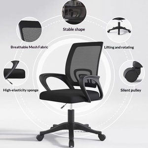 <span class=keywords><strong>Chaise</strong></span> de <span class=keywords><strong>bureau</strong></span>/ordinateur ergonomique réglable avec dossier en maille, base pivotante et <span class=keywords><strong>protection</strong></span> lombaire pour la maison, le dortoir et les salles de conférence - Product Image 2