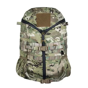 Mochila tática Molle Daypack para acampamento ao ar livre, mochila camuflada de grande capacidade com 3 zips, mochila de 3 dias para assaltos e acampamento