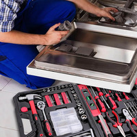 Kit d'outils de réparation à domicile 226 pièces ensemble d'outils généraux de réparation automobile à domicile boîte à outils mallette de rangement tiroir trousse à outils générale ménagère bricoleur