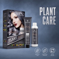 Nouvelle Crème Colorante Capillaire Professionnelle Semi-Permanente Gris Argenté Sans Ammoniaque Couvre les Cheveux Gris Couleur Longue Durée à Base de Plantes