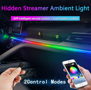 Universele Veranderende Kleur LED Auto-interieur Sfeerverlichting APP Dubbele Besturing Geen-afschakelbare Bedrading - Product Image 2