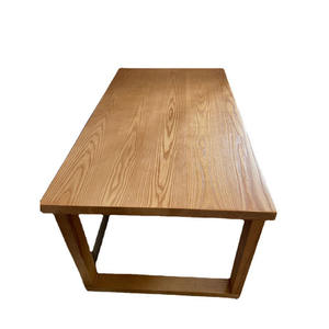 Table à manger rectangulaire en bois massif nordique, structure stable en chêne, meubles de salle à manger - Product Image 5
