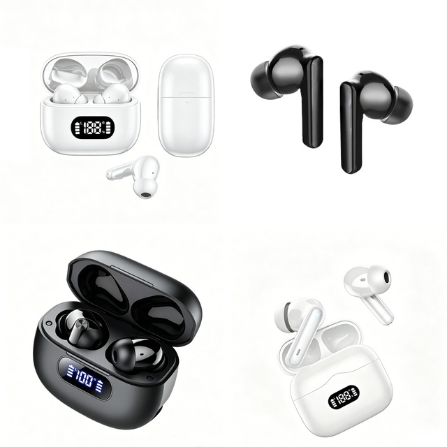 Hot Selling Wireless Audio Buds LED Power Display Digital Case Deep Bass Stereo Audio Mic for Travel Office Running Sports