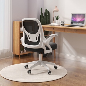 Silla de oficina <span class=keywords><strong>textil</strong></span> de tela a precio barato con marco trasero de plástico Silla de muebles de oficina giratoria para ordenador - Product Image 3
