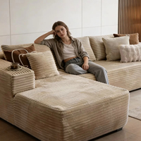 Sofá Moderno en Forma de L, Compresible, para Espacios Pequeños, Apartamentos y Salas de Estar, para 2-3 Personas, Fácil de Mover, Lavable, para Uso en Hoteles