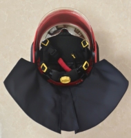 Casque de sécurité rouge pour pompier avec visière transparente relevable, bandes réfléchissantes, protection du cou, casque de sauvetage pour pompier