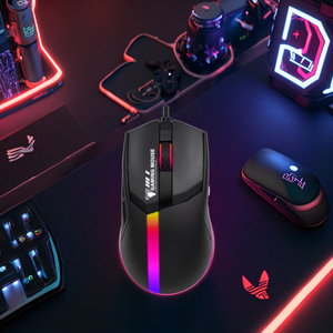 Souris de jeu d'éclairage RVB 7D optimale légère 12400DPI Interface USB programmable optique pour ordinateurs de bureau de jeu Ordinateurs portables Stock - Product Image 4