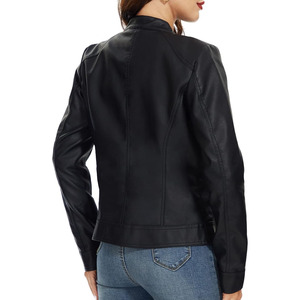 Veste en cuir de serpent pour femme, doublée polaire, imperméable, coupe-vent, respirante, séchage rapide, écologique, couleur unie, coupe ajustée - Product Image 6