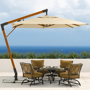 Paraguas de jardín al aire libre con mango de fácil agarre, sombrilla voladiza de 10 pies, sombrilla de marketing rectangular grande Roma - Product Image 4