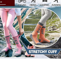 Chaussettes de randonnée en laine personnalisées avec logo, chaudes, respirantes, absorbant les chocs et rembourrées pour hommes et femmes, toutes activités de plein air