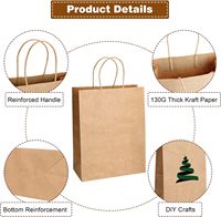 Sac en papier kraft écologique résistant à la graisse avec cordon de serrage, sac de transport jetable pour aliments, sac biodégradable personnalisé avec logo OEM, vente en gros