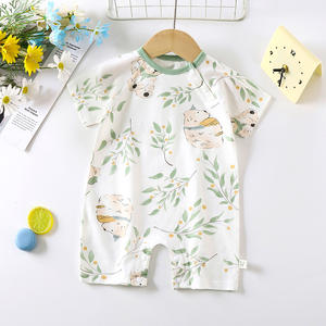 Romper Bayi Baru Lahir Nyaman 100% Katun, Rajutan, Kancing Tekan, untuk Bayi Perempuan dan Laki-laki Usia 0-24 Bulan - Product Image 5