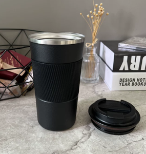Tasse à café isotherme à double paroi en acier inoxydable 304, 380 ml, 510 ml, avec manchon en cuir, mug à eau, cadeau pour les voyages d'affaires, le bureau - Product Image 6