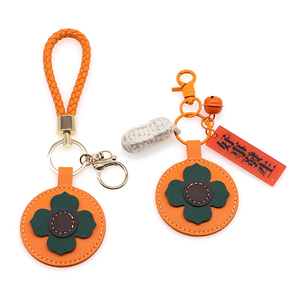 Presagio geomántico buena suerte cuero caqui llavero titular símbolo encantos chino amuleto recuerdo regalos llavero mascota llavero - Product Image 4