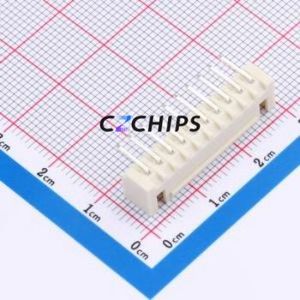 WAFER-HA2.54-10PWZ-Y62 Wire-to-Board Pin Header Bent Lead Through Hole,P=2.5mm Connector 1x10P 2.5mm Right Angle Insert XHB - Product Image 2