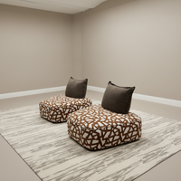 Nouveau design de canapé unique en forme de pierre, canapé modulaire classique en tissu effet pavé, canapé sectionnel de loisirs individuel