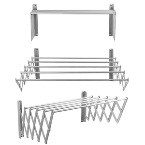 SANIPRO, venta al por mayor, toallero de baño plegable retráctil <span class=keywords><strong>para</strong></span> baño, colgador de <span class=keywords><strong>ropa</strong></span> montado <span class=keywords><strong>en</strong></span> la <span class=keywords><strong>pared</strong></span>, tendedero con 5 barras - Product Image 4