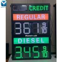Panneau LED numérique 24 pouces pour prix du carburant, 7 segments, avec télécommande RF, pour Diesel et Essence