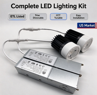 GC07002 Plafonnier encastré carré sans cadre en plâtre LED COB 7W 10W pour le marché américain