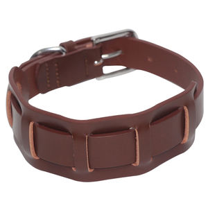 Op Maat Gemaakte Nieuwe Brede Koeienhuid Anti Wurging Hondenhalsband Verstelbare Premium Leren Hondenhalsband Voor Middelgrote En Grote Honden - Product Image 1