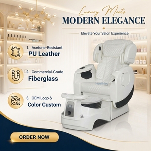 เก้าอี้ทำเล็บสปาสำหรับร้านเสริมสวยสไตล์โมเดิร์น พร้อมฟังก์ชั่นปรับระดับที่นั่งสำหรับลูกค้า - Product Image 1