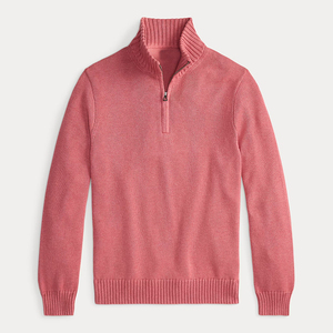 Pull en tricot rayé à col zippé pour homme de qualité supérieure |   Esthétique Old Money |   100% Coton de Qualité |   Logo personnalisé OEM/ODM Faible MOQ - Product Image 5