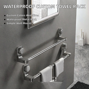 Toallero Metálico Impermeable de Una Sola Capa, Fácil de Instalar, Color y Tamaño Personalizables, Ideal para Almacenamiento en el Baño - Product Image 2