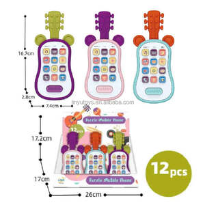 Nouveaux jouets de dentition en silicone <span class=keywords><strong>pour</strong></span> enfants <span class=keywords><strong>pour</strong></span> bébés <span class=keywords><strong>jouet</strong></span> de mitaines guitare Silicone Simulation téléphone anneau de dentition <span class=keywords><strong>Smartphone</strong></span> bébé jouets éducatifs - Product Image 2