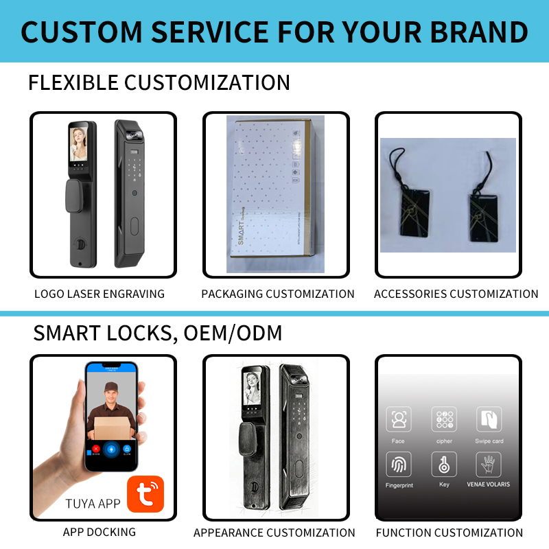 Fully Automatic AI Dual Screen Dual Camera Dual Electric Palm Vein Door Entry Intelligent Fingerprint Facial Lock Smart Locks · image 4