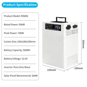 Générateur solaire portable 500W 1000W 2000W 1000Wh avec batterie LiFePO4 pour le camping et l'alimentation d'urgence - Product Image 6