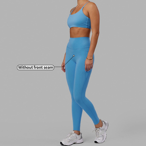 Conjuntos de Yoga para Mujer, Incluye Leggings y Mono de Yoga, Sin Costuras, Sin Mangas, Suave, de Spandex/Nailon, Resistente al Agua y Antiarrugas - Product Image 3