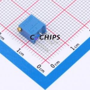 ตัวต้านทาน/โพเทนชิโอมิเตอร์แบบปรับได้สำหรับ3266X-203-LF ผ่านชิ้นส่วนรู (THT)-3P, ตัวต้านทาน6.8x4.7มม. 20Kohm 10% 500 250mw ppm/℃ - Product Image 1