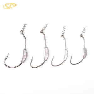 SUPERIORFISHING ตะขอไร้วัชพืชจิ๊กหัวตะกั่วฤดูใบไม้ผลิหนอนตะขอถ่วงน้ําหนักท้องสกรูล็อคตะขอโลหะตกปลาล่อ JYD22 - Product Image 1