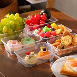 Hot Selling 1000ml Clear Rectangular Disposable Plastic Food Container with Lid PP Microwaveable Fast Delivery Food <b>Lunch</b> <b>Box</b> - Product Image 3