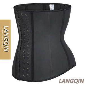 LANGQIN <b>Latex</b> Waist Trainer <b>Corset</b> Spandex Sauna Sweat Waist Cincher Slimming Shaper Belt Comfortable Tummy Control for Women - Product Image 1