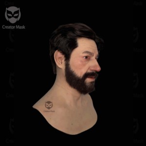 Masque masculin en silicone réaliste de qualité alimentaire pour <span class=keywords><strong>Halloween</strong></span>, Noël, cosplay, fête, carnaval, respirant et réutilisable - Product Image 4