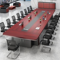 Table de conférence HYZ-295X, longue et rectangulaire, design simple et moderne, ignifuge, bureau pour 1 personne, nouveau modèle épaissi