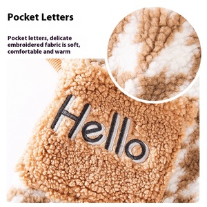 Otoño Invierno ropa para perros diseño de pata de gallo algodón polar para pelo dorado samoyedo clásico XS cálido para perros grandes - Product Image 4