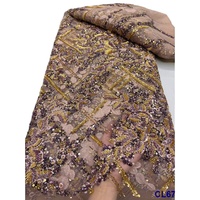 Lisami haricots pointillés vague mode paillettes or bleu noir fête mariée mariage conception dentelle tissu pour robe de luxe et Occasion