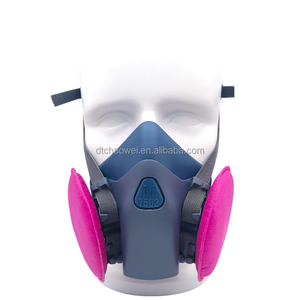 Gratis pengiriman M103 penutup wajah silikon setengah debu masker <span class=keywords><strong>Gas</strong></span> Filter <span class=keywords><strong>Respirator</strong></span> untuk lukisan dan las - Product Image 3