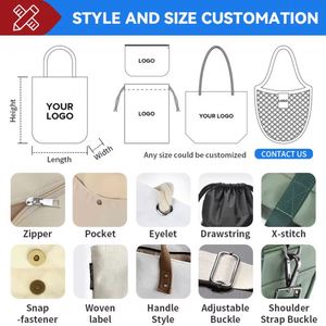 Bolsa de Tela de Algodón Orgánico Reciclado con Impresión Personalizada Hansun OEM ODM - Bolsa de Compras de Algodón Reutilizable Grande con Logotipo - Product Image 4