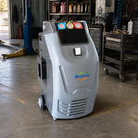 Machine de récupération de réfrigérant AC à double circuit R134a R1234yf, 2 cylindres, entièrement automatique, unité de recharge et de recyclage pour toutes les voitures