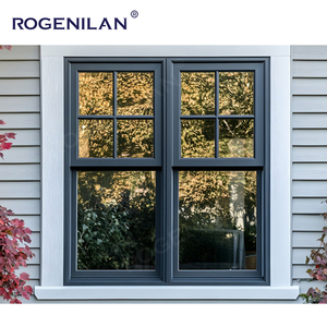 Fenêtres coulissantes verticales sur mesure Rogenilan avec moustiquaire, fenêtre à double battant <span class=keywords><strong>en</strong></span> aluminium et verre - Product Image 4