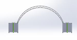 Telo di copertura a cupola per container in PVC resistente, impermeabile e anti-UV per officina temporanea e deposito attrezzature - Product Image 6