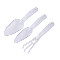 Kit de jardinage en gros : Pot de fleurs transparent en plastique écologique, outils de jardinage, truelle de plantation graduée et râteau pour la maison et les enfants