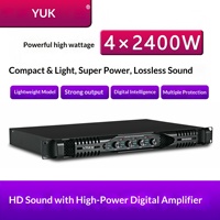 Amplificateur numérique professionnel TD4300 tout tube, post-amplification, classe 1U, quatre canaux, haute puissance, pour scène KTV, en métal